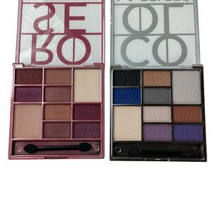 L.A. COLORS Eyeshadow Palette Lot of 2 Rose and Cool New Shimmer Matte